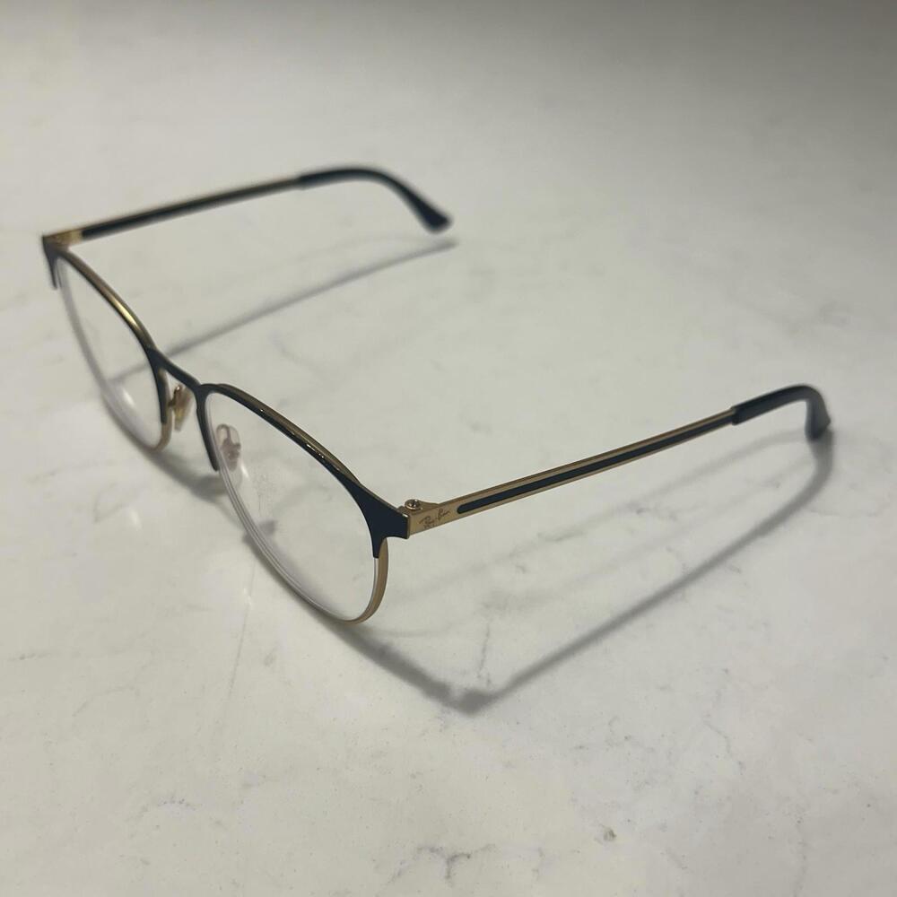 Ray-Ban Eyeglasses RB 6375 3051 Black/Gold Metal Frames Only - Picture 2 of 9